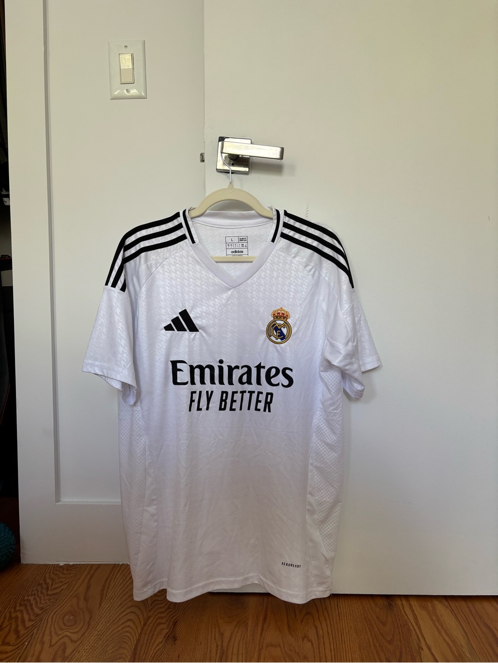 adidas Men's Real Madrid Men's Home Jersey 24/25 White Size large